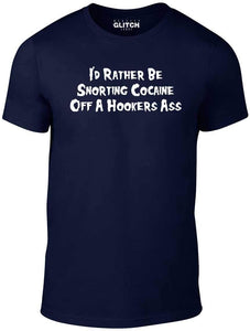 Men's Navy Blue T-shirt With a  Printed Design