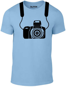 Men's Sky Blue T-shirt With a  Printed Design