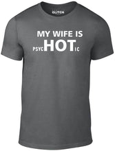 Men's Dark Grey T-shirt With a funny wife Printed Design