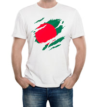 Reality Glitch Torn Bangladesh Flag Mens T-Shirt