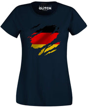 Reality Glitch Torn Germany Flag Womens T-Shirt
