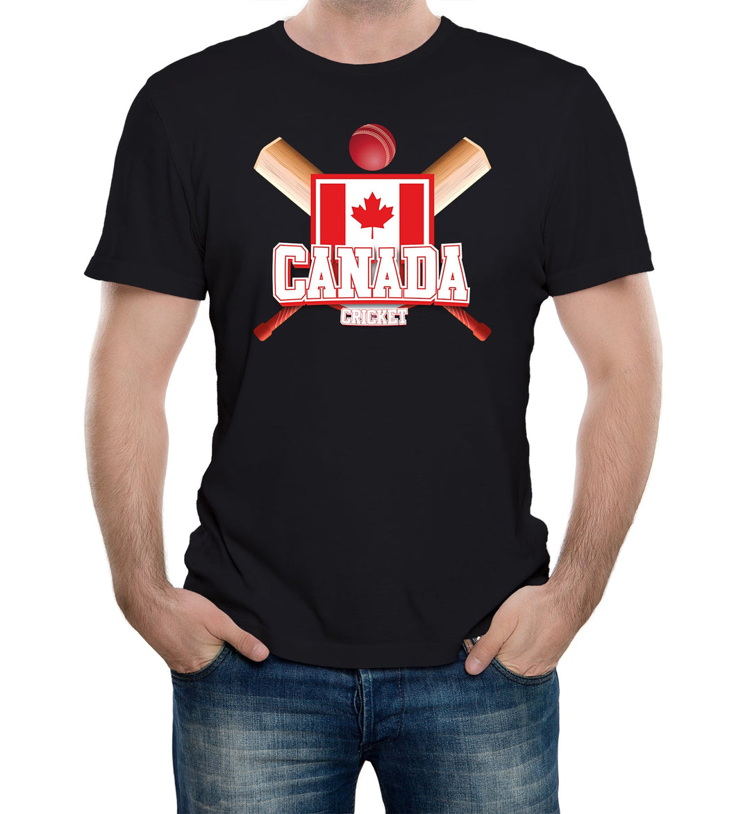 Reality Glitch Canada Cricket Supporter Flag Mens T-Shirt