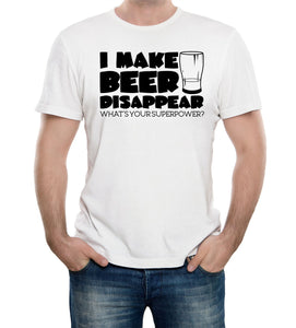 Reality Glitch I Make Beer Disappear Mens T-Shirt