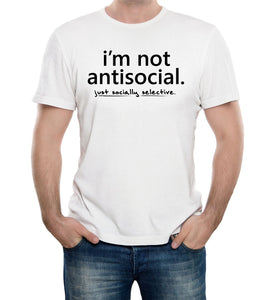 Reality Glitch I'm Not Antisocial Mens T-Shirt