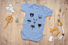 Reality Glitch Cute Animals Sketch Kids Babygrow