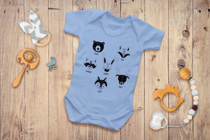 Reality Glitch Cute Animals Sketch Kids Babygrow