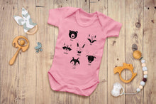 Reality Glitch Cute Animals Sketch Kids Babygrow