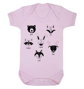 Reality Glitch Cute Animals Sketch Kids Babygrow