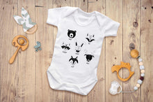 Reality Glitch Cute Animals Sketch Kids Babygrow