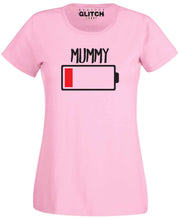 Reality Glitch Mummy Battery Empty Womens T-Shirt