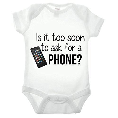 Is It Too Soon To Ask For A Phone Short Sleeve Babygrow