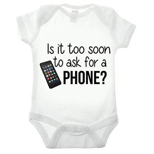 Is It Too Soon To Ask For A Phone Short Sleeve Babygrow