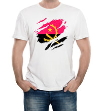 Reality Glitch Torn Angola Flag Mens T-Shirt