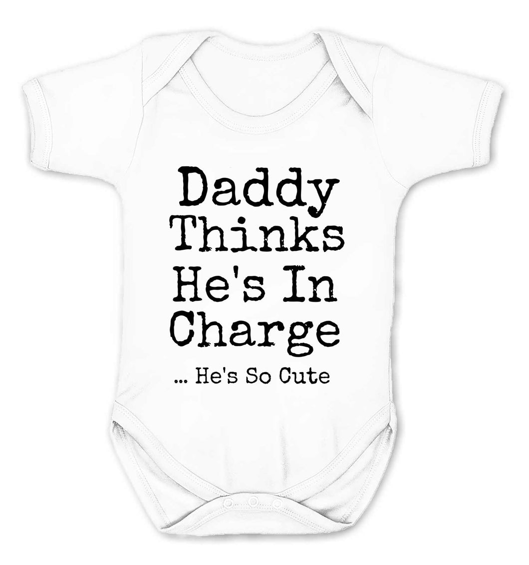 Reality Glitch Daddy Thinks He's In Charge, He's So Cute Kids Babygrow