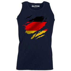 Reality Glitch Torn Germany Flag Mens Vest