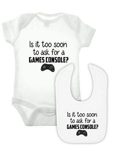 Game Console Babygrow and Bib Double Pack