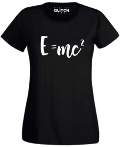 Reality Glitch E=MC Squared Einstein Equation Womens T-Shirt