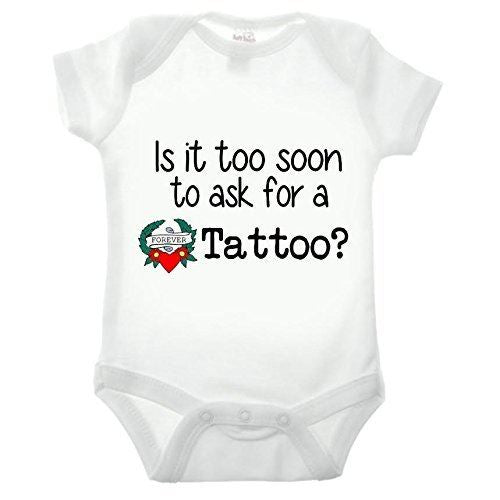 Is It Too Soon To Ask For A Tattoo Short Sleeve Babygrow