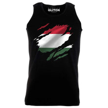 Reality Glitch Torn Hungary Flag Mens Vest