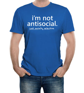 Reality Glitch I'm Not Antisocial Mens T-Shirt