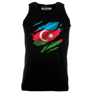 Reality Glitch Torn Azerbaijan Flag Mens Vest