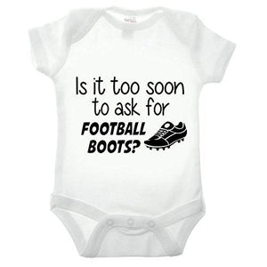 Is It Too Soon To Ask For Football Boots Short Sleeve Babygrow