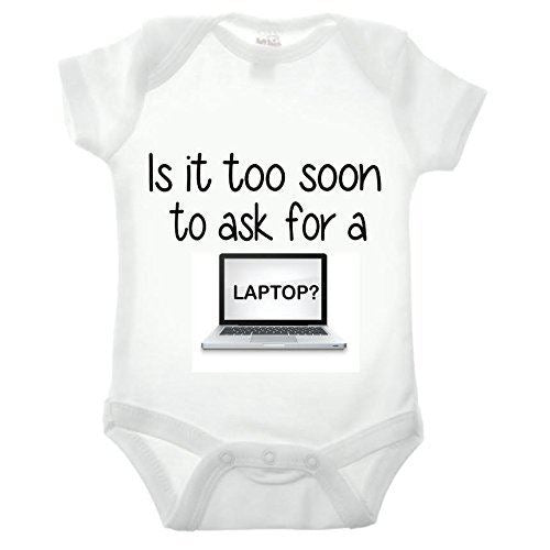Is It Too Soon To Ask For A Laptop Short Sleeve Babygrow