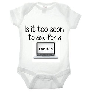 Is It Too Soon To Ask For A Laptop Short Sleeve Babygrow