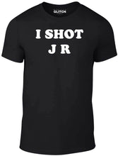 Men's Grey T-Shirt With a  I shot JR Slogan from Dallas Printed Design