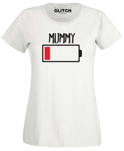 Reality Glitch Mummy Battery Empty Womens T-Shirt