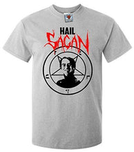 Men's Light Grey T-Shirt With a Image of Carl Sagan and Hail Sagan Slogan Printed Design