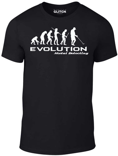 Men's Bottle Green T-Shirt With a  Evolution Of A Metal Detector  Printed Design