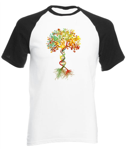 Reality Glitch Tree of Life Mens Baseball Shirt