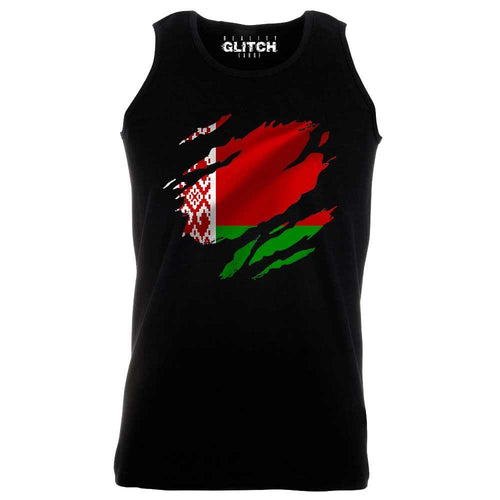 Reality Glitch Torn Belarus Flag Mens Vest