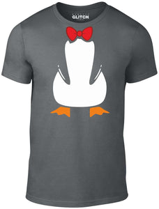 Men's Dark Grey T-shirt With a penguin Printed Design
