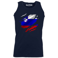 Reality Glitch Torn Slovenia Flag Mens Vest