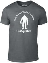 Men's Dark Grey T-shirt With a Sasquatch funny slogan Printed Design