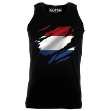 Reality Glitch Torn Netherlands Flag Mens Vest