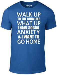 Men's Royal Blue T-shirt With a Funny Slogan Printed Design