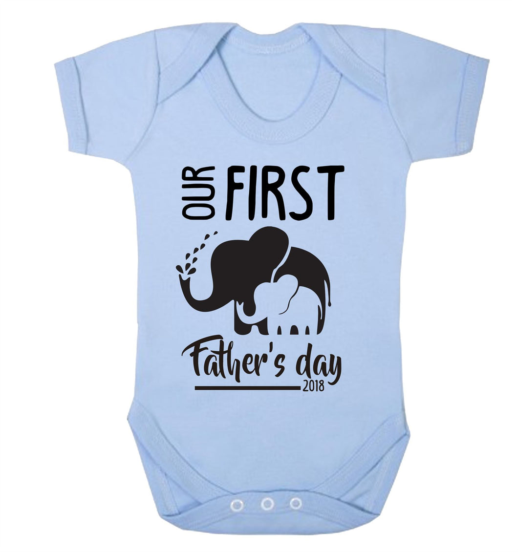 First Father's Day Elephant Design Babygrow