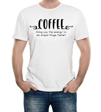 Reality Glitch Coffee, Giving You the Energy to do Stupid Things Faster Mens T-Shirt