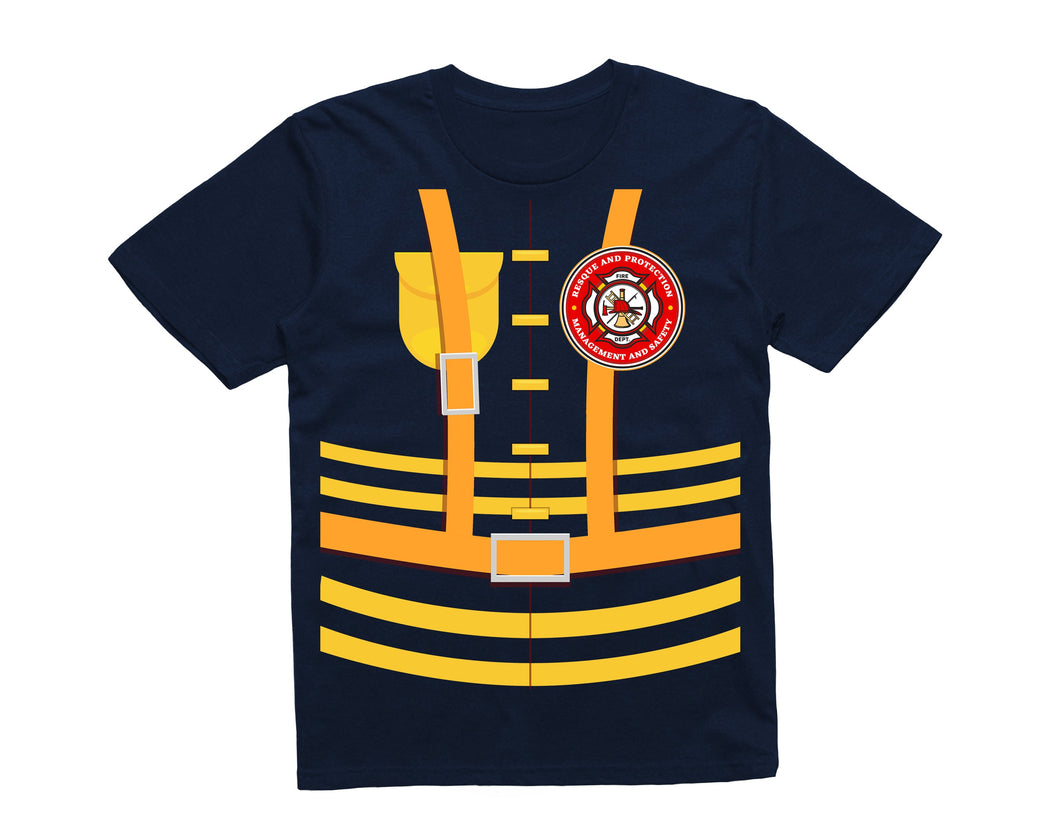 Reality Glitch Fireman Costume Kids T-Shirt