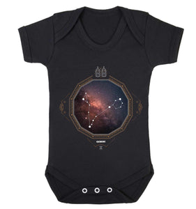 Reality Glitch Gemini Star Sign Constellation Kids Babygrow