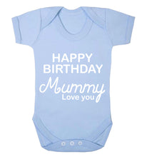 Bullshirt's Happy Birthday Mummy Grey Short Sleeve Babygrow