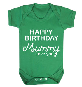Bullshirt's Happy Birthday Mummy Grey Short Sleeve Babygrow
