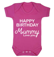 Bullshirt's Happy Birthday Mummy Grey Short Sleeve Babygrow
