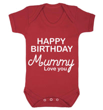 Bullshirt's Happy Birthday Mummy Grey Short Sleeve Babygrow