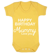 Bullshirt's Happy Birthday Mummy Grey Short Sleeve Babygrow