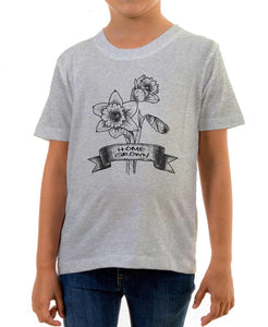 Reality Glitch Home Grown Flowers Sketch Kids T-Shirt