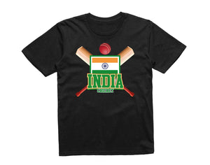 Reality Glitch India Cricket Supporter Flag Kids T-Shirt